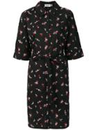Essentiel Antwerp Oversized Floral Shirt Dress - Black