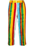 Dolce & Gabbana Painted Stripe Print Trousers - Yellow & Orange