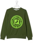 Fendi Kids Logo Sweatshirt - Green