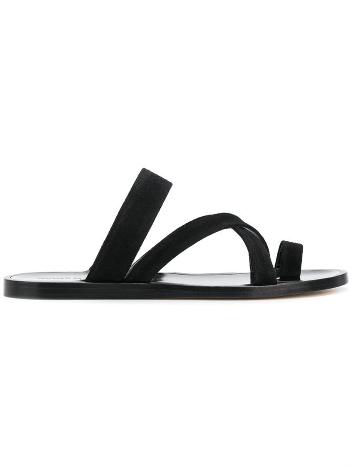 Common Projects Crossover Strap Sandals - Black