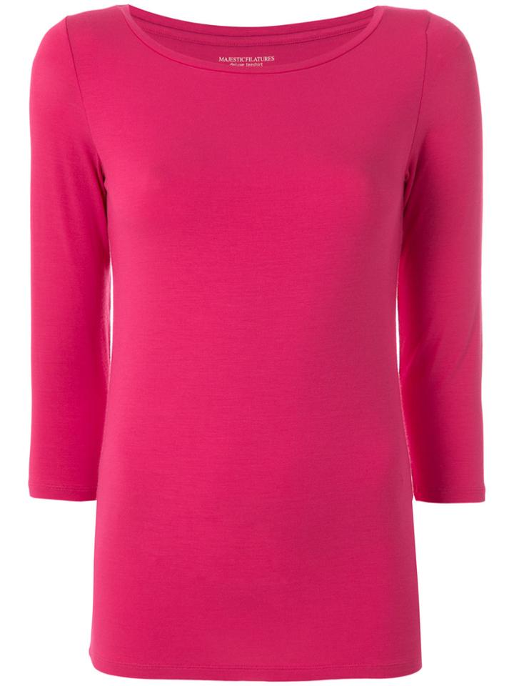 Majestic Filatures Three Quarter Sleeve T-shirt - Nude & Neutrals