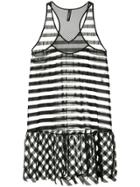 Marc Cain Sheer Striped Flared Dress - Black
