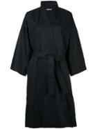 Nehera - 'carmen' Wrap Trench Coat - Women - Cotton/nylon/rayon - Xs, Black, Cotton/nylon/rayon