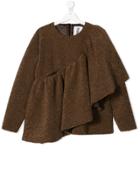 Touriste Teen Mimosa Faux Shearling Top - Brown