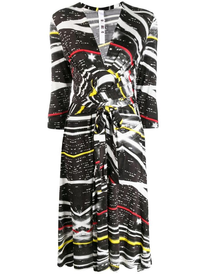 Ultràchic Abito Tiger Midi Print - White
