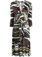 Ultràchic Abito Tiger Midi Print - White