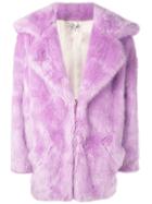 Landlord Oversized Faux Fur Coat - Purple