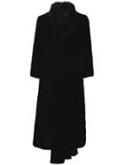 Simone Rocha Faux Fur Collar Dress - Black