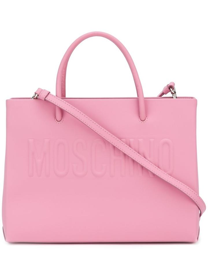 Moschino Logo Tote, Women's, Pink/purple