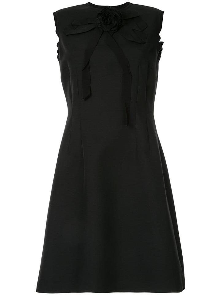 Gucci Appliqué Rose Dress - Black