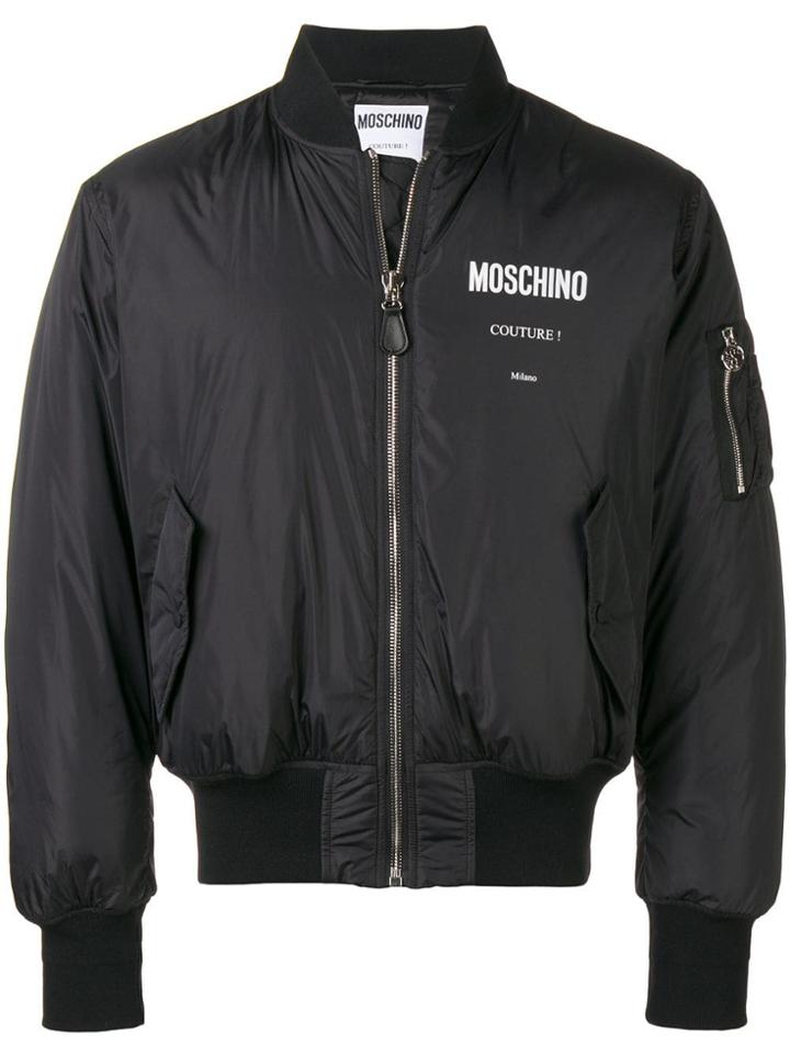 Moschino Puffer Bomber Jacket - Black
