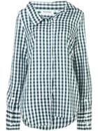 Monse Checked Oversized Shirt - Green