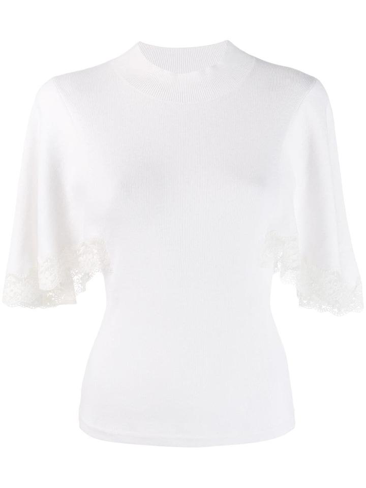 See By Chloé Lace Detail Top - White