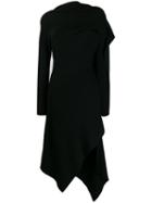 Monse Asymmetric Scarf-detail Dress - Black