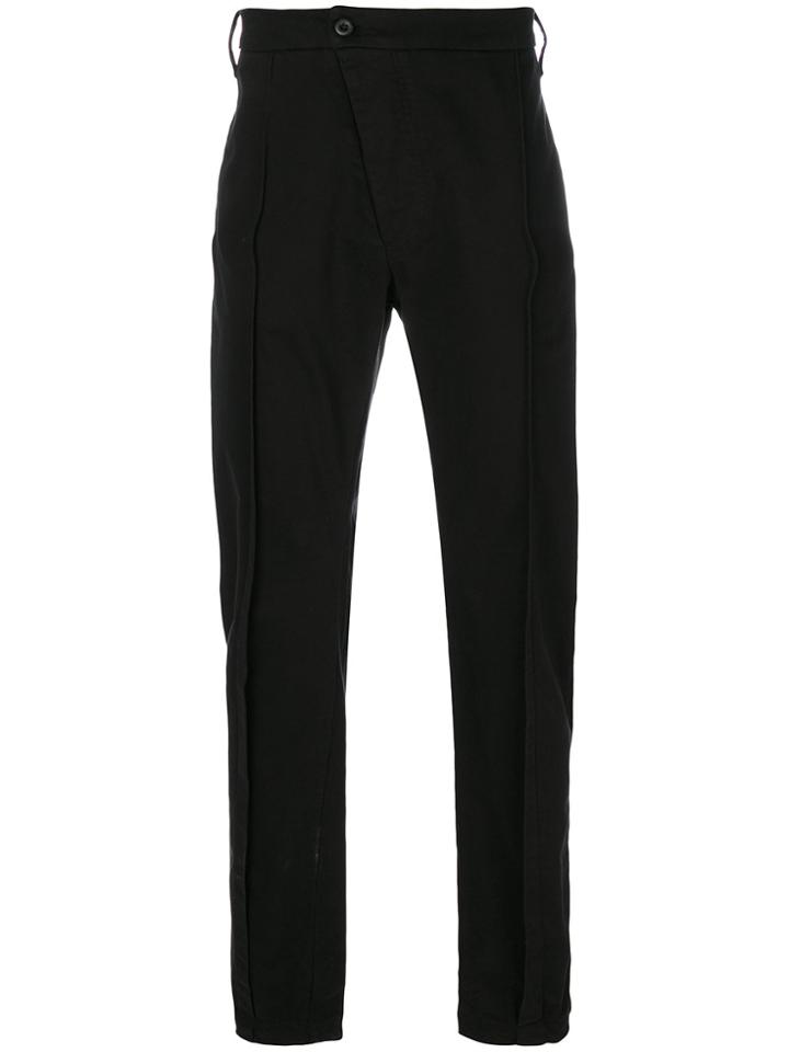 Lost & Found Rooms Dislocated Fastening Slim-fit Trousers - Black
