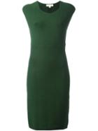 Michael Michael Kors Fitted Jacquard Dress, Women's, Size: Large, Green, Nylon/spandex/elastane/viscose