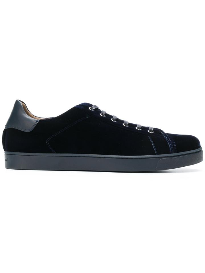 Gianvito Rossi Velvet Low Top Sneakers - Blue