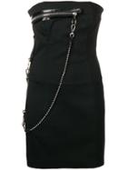 Dsquared2 Zip Detail Mini Dress - Black