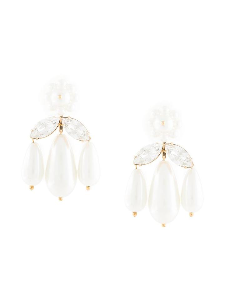 Simone Rocha Faux-pearl Drop Earrings - White