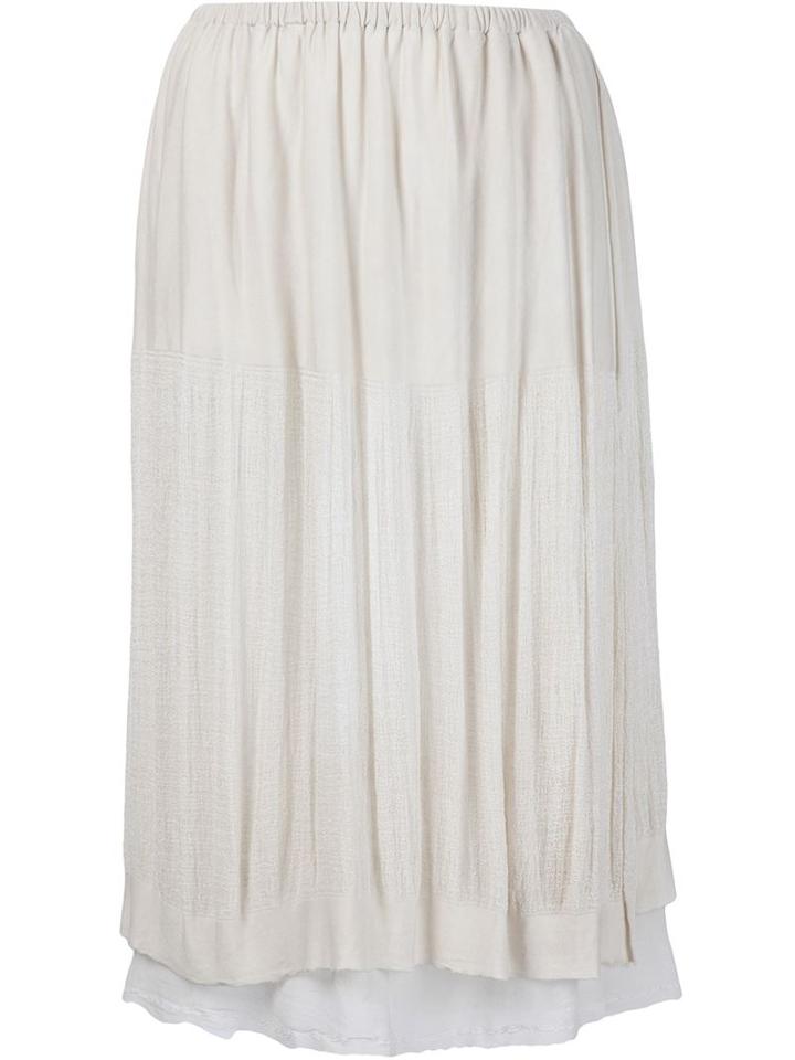 Raquel Allegra Layered Skirt, Women's, Size: L, White, Rayon