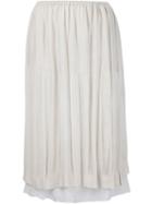 Raquel Allegra Layered Skirt, Women's, Size: L, White, Rayon