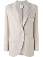 Agnona Single Button Blazer, Women's, Size: 40, Nude/neutrals, Cupro/cashmere