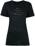 Diesel 't-sully' Long Embroidered T-shirt, Women's, Size: Small, Black, Linen/flax/lyocell