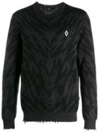 Marcelo Burlon County Of Milan Animal-intarsia Jumper - Black