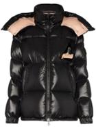 Moncler Wilson Logo Patch Puffer Jacket - Black