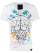 Philipp Plein Skull Print T-shirt, Men's, Size: Xl, White, Cotton