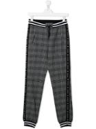 Givenchy Kids Check Print Track Pants - Black