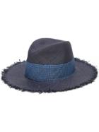 Rag & Bone Frayed Edge Panama Hat - Blue