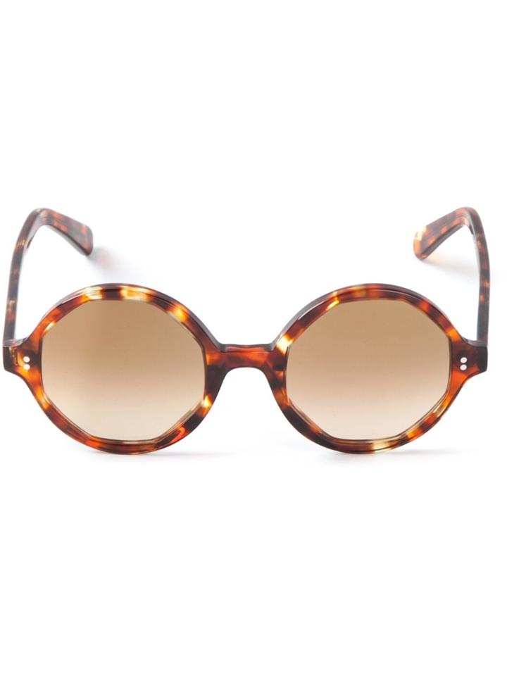 Cutler & Gross Tortoiseshell Round Sunglasses - Brown