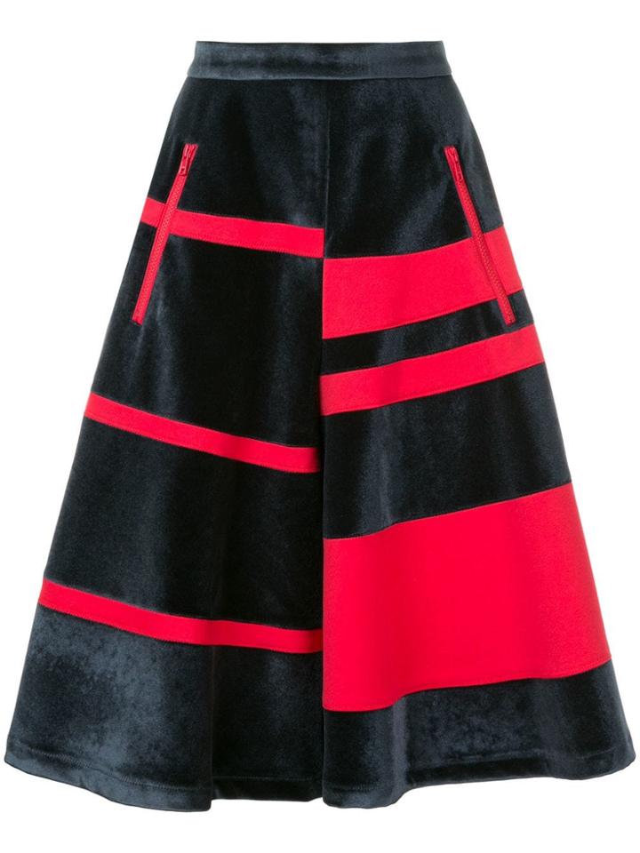 Kolor Velvet Cropped Trousers - Red