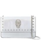 Philipp Plein Skull Plaque Shoulder Bag - Metallic