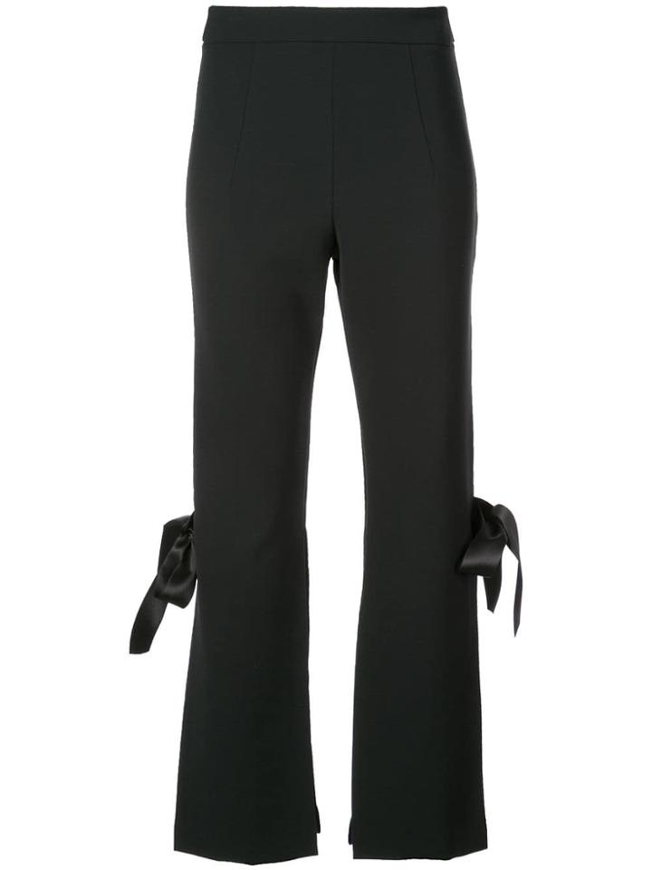 Alexis Side Slit Trousers - Black