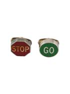 Paul Smith Stop Go Cufflinks - Red