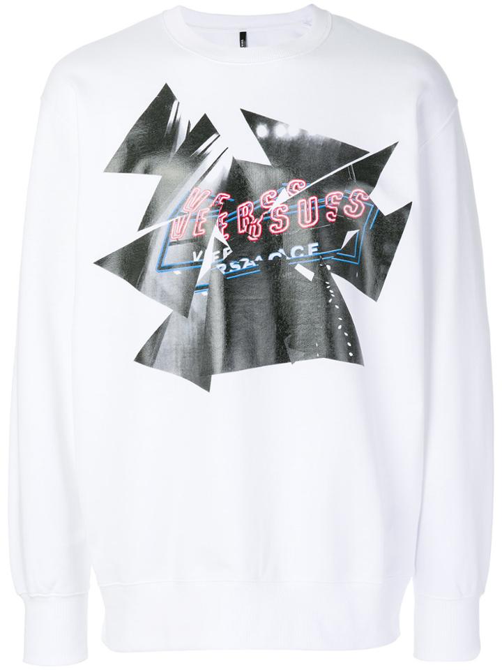 Versus Front Printed Sweatshirt - White