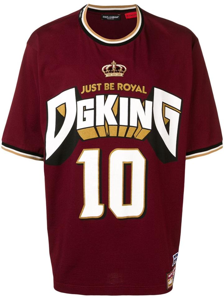 Dolce & Gabbana 'dgking' Printed T-shirt - Red