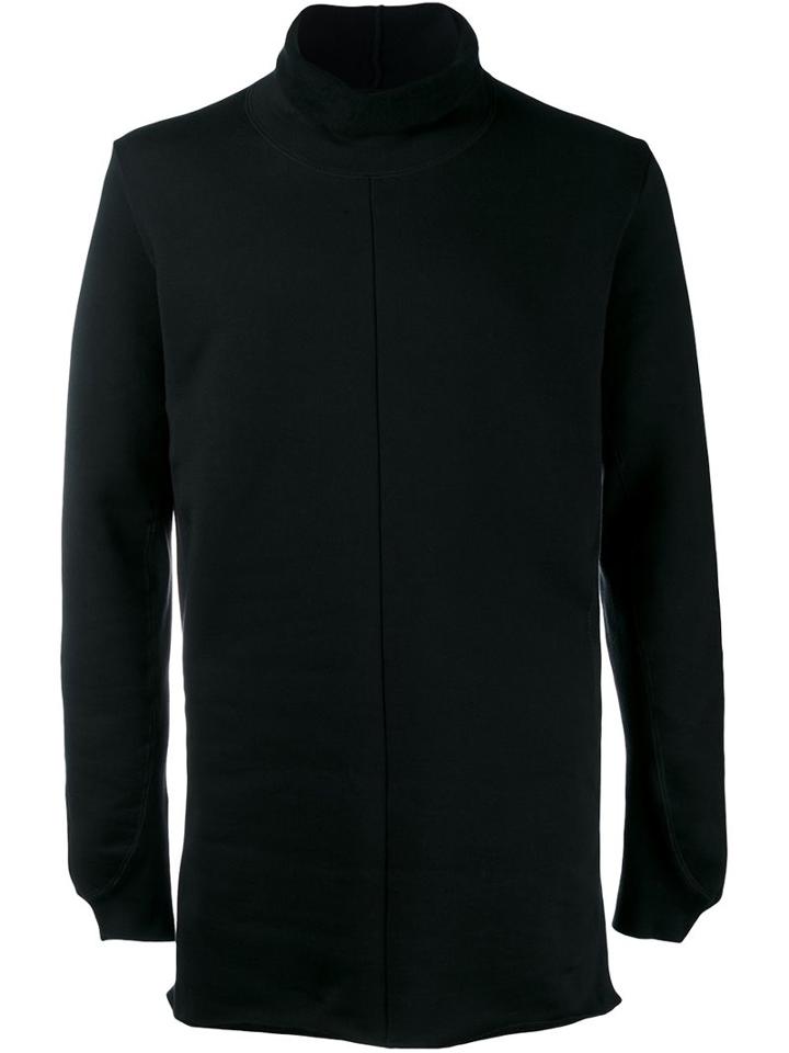 The Viridi-anne High Collar Long Length Sweatshirt, Men's, Size: 5, Black, Cotton