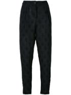 Lost & Found Ria Dunn - Dotted Pattern Trousers - Women - Cotton/viscose - M, Women's, Black, Cotton/viscose