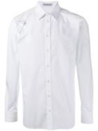 Alexander Mcqueen Harness Shirt, Men's, Size: 17, White, Cotton/spandex/elastane