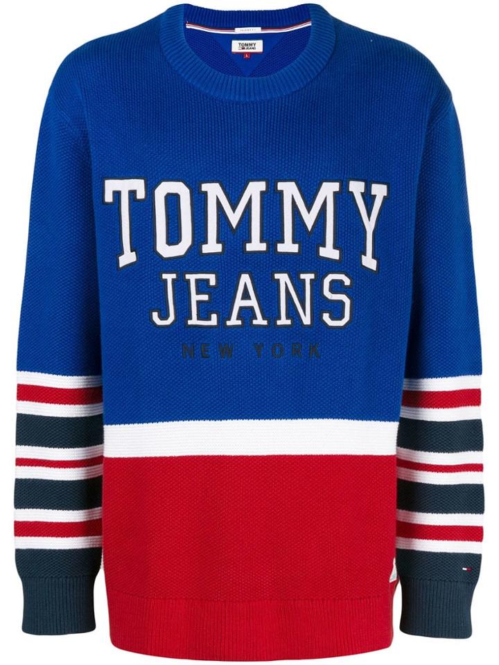 Tommy Jeans Logo Printed Jumper - Blue