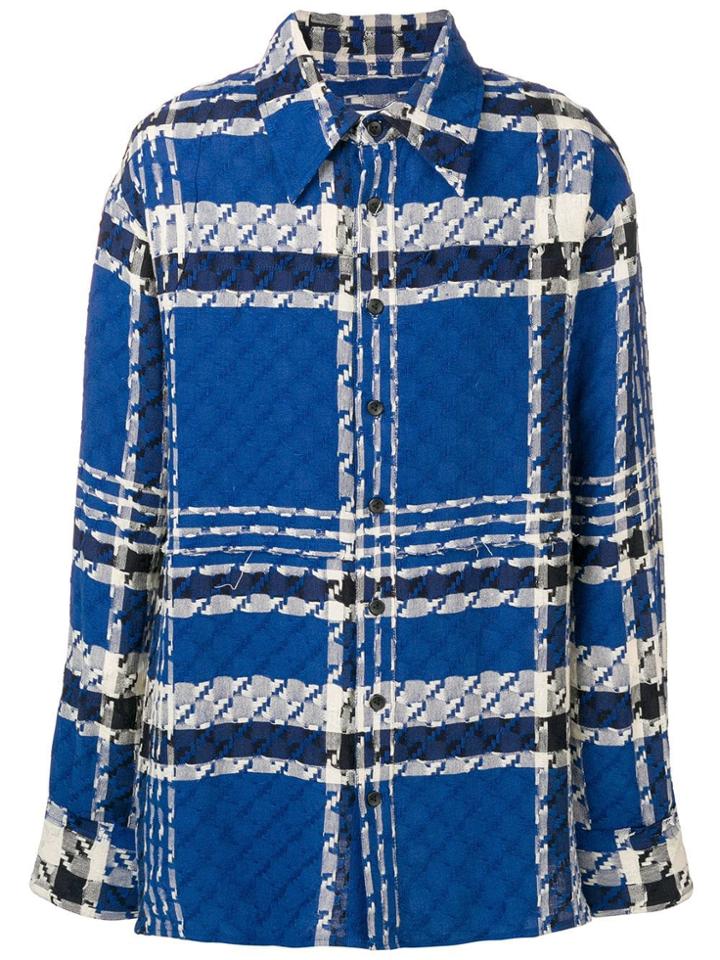 Forcerepublik Plaid Woven Shirt - Blue
