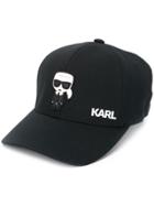 Karl Lagerfeld 3d Ikonik Karl Logo Cap - Black