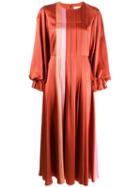 Roksanda Panelled Pleated Dress - Red