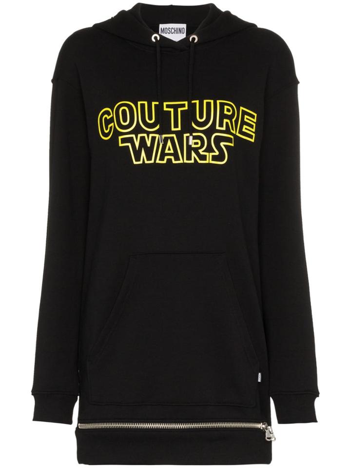 Moschino Oversized Long Sleeve Hoodie - Black