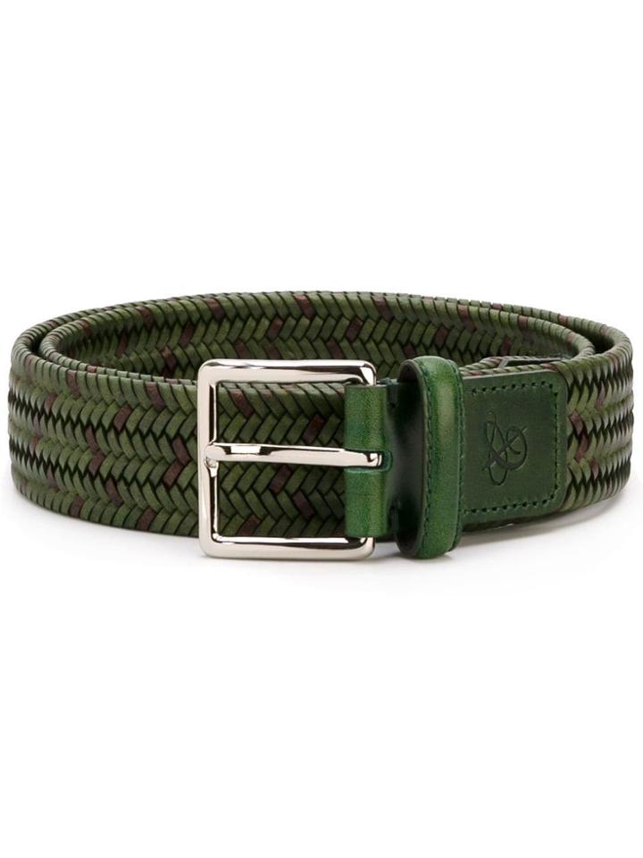 Canali Woven Belt - Green