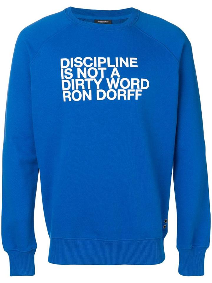 Ron Dorff Discipline Print Sweatshirt - Blue