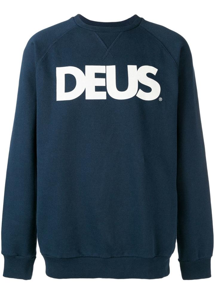 Deus Ex Machina Logo Print Sweatshirt - Blue